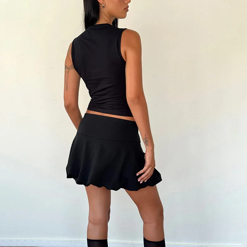 Estate 2025 nuovi abiti da donna, gilet versatile casual semplice europeo e americano con fiocco decorativo top da donna cw09040