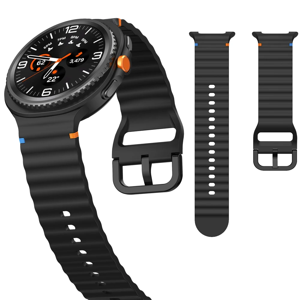 Correa لساعة سامسونج جالاكسي 8/7/6/8 كلاسيك/5 برو/4 44 مللي متر 40 مللي متر 43 مللي متر 46 مللي متر سوار سيليكون جالاكسي ساعة الترا حزام 47 مللي متر الفرقة