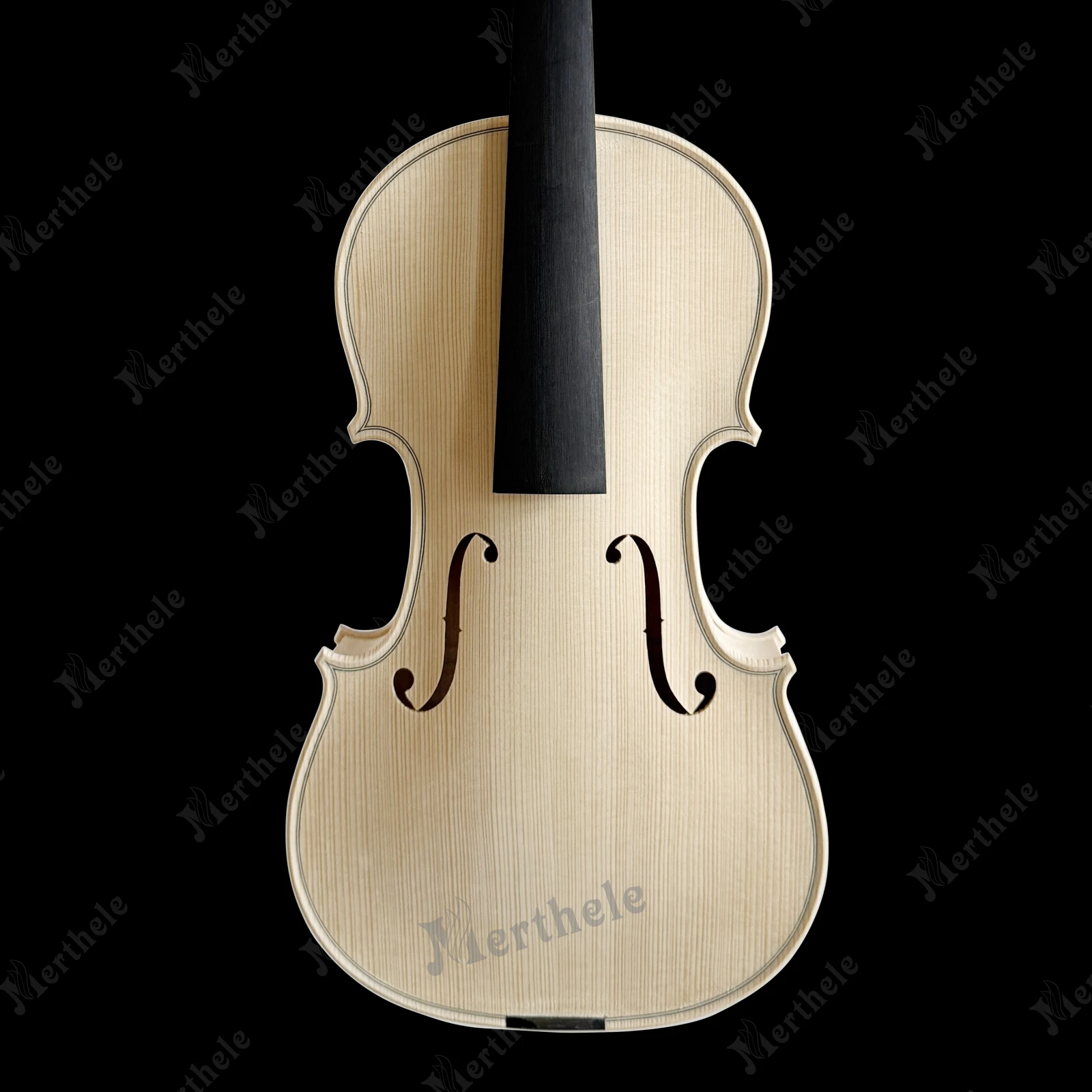 كمان خلفي غير مكتمل مصنوع يدويًا من الخشب الصلب، مصنوع من قبل صانعي تشين المحترفين، كمان أبيض