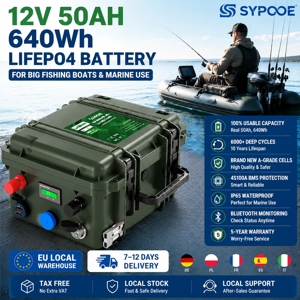 Fishing Boat Trolling Motor - Batería de Litio LiFePO4 de 12V