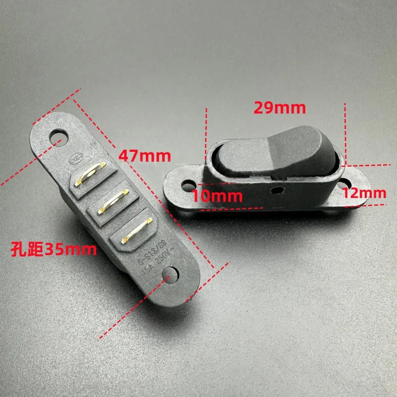 6-813/88 Electric Rice Cooker with 3 legs, 2 speed settings, with handle, 15A, 250V, ship-shaped rocker switch, KCD7-102