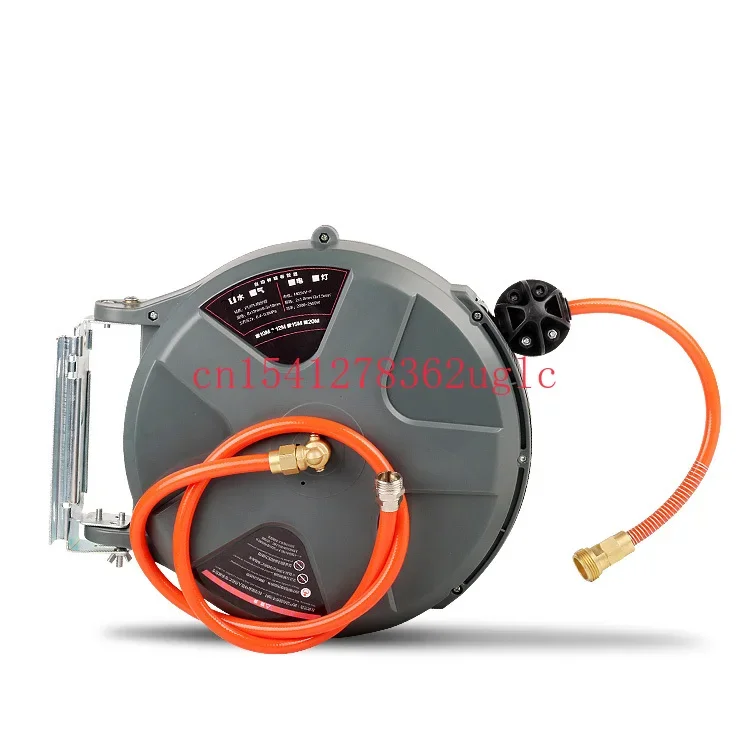 Auto-Retractable Hose Reel Bobbin Winder 10 M Water-Air Mixing Drum Pu the Gripper Tube Copper Wire Electric Drum Wire Collector