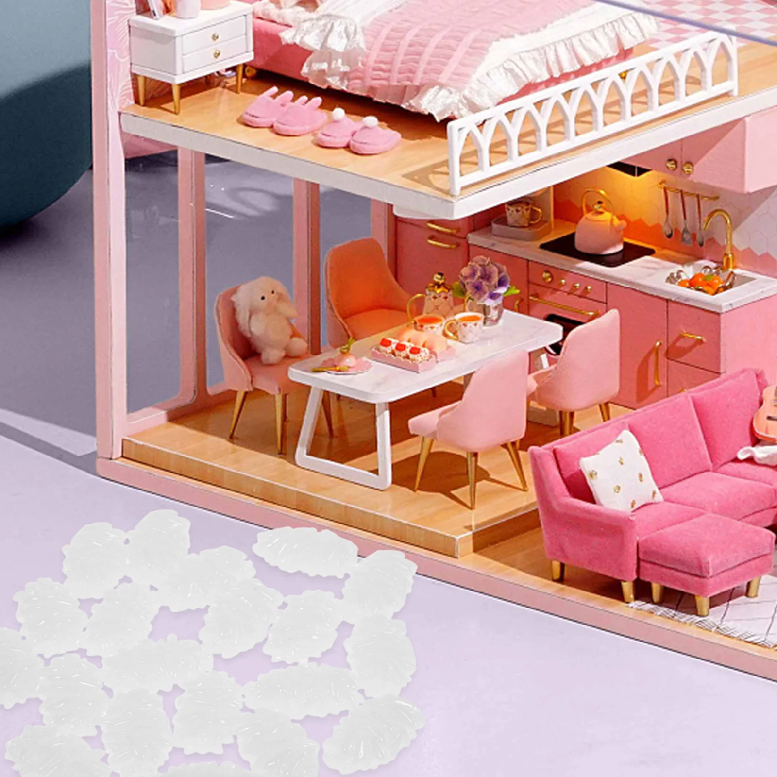 20pcs Artificial Rice Simulation Decorative Ornaments Fake Food Realistic Lifelike Resin Model for Cake Shop Bakery Photography