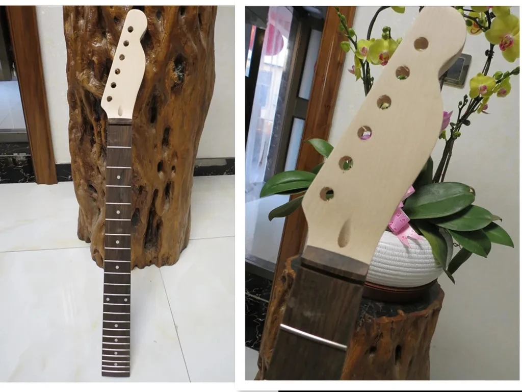 

DIY unfinished 22 Frets electric guitar head neck Maple Telecaster Replacement Neck with Rosewood Fingerboard new