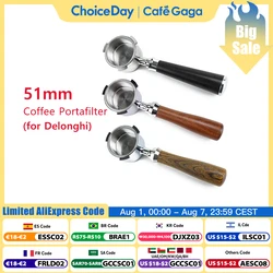 Portafiltro de café sin fondo para Delonghi EC680 EC685, cesta de filtro de repuesto, accesorio para máquina de Espresso, herramientas baristas, 51mm