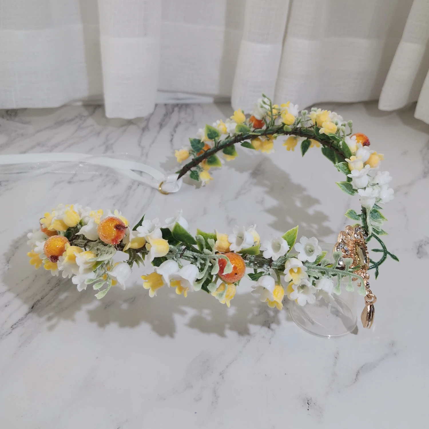 Lily of the Valley Flower Crown Women Hair Accessories Wedding Head Wear Crown Headband Hat Decoration Girls Floral Garlands