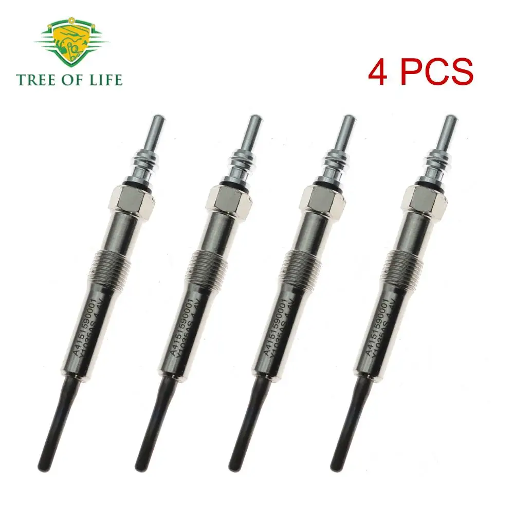 4X Glow Plugs 4.4V For Renault Captur Clio III IV Megane III IV Kangoo Scenic Logan Twingo 1.5 DCi 110651186R 8660001621