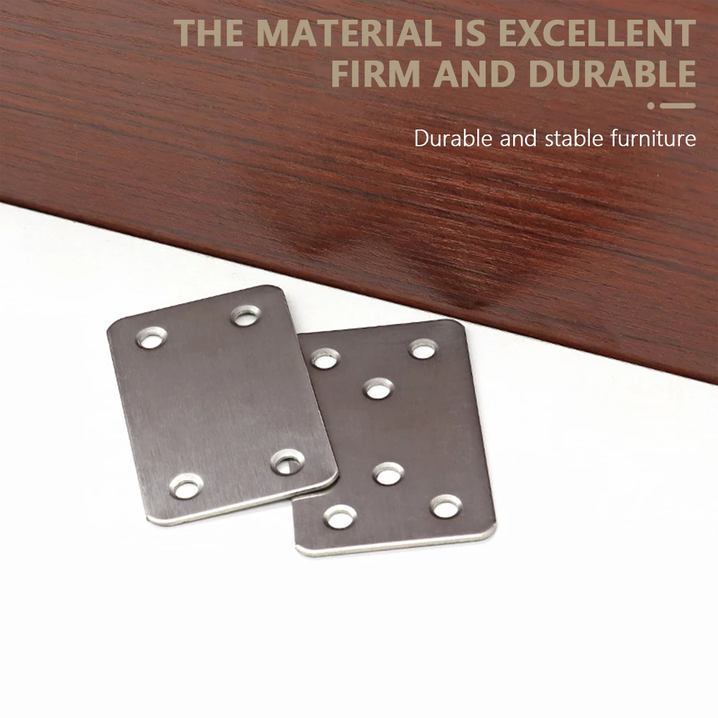 10 Pieces Corner Brackets Straight Plate Connector Cabinet Hardware