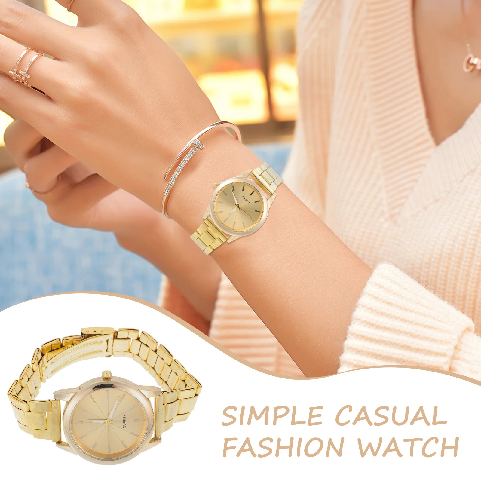 

Business Women Quartz Watch Elegant Color Durable Long Lasting Perfect Gift for Valentine Christmas New Year