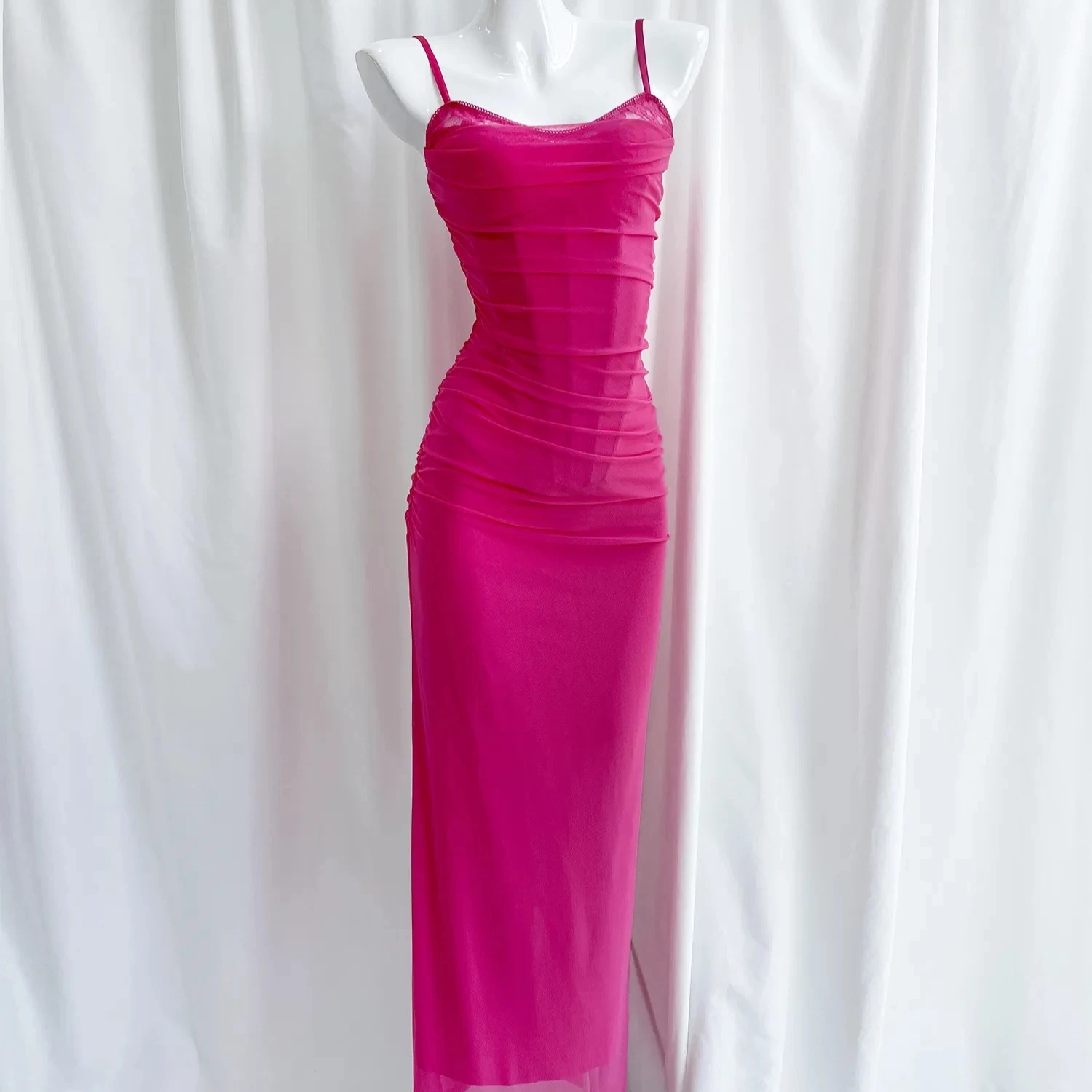 サンハートレディース-エレガントなニットロングドレス,セクシー,マキシ,ライト,パープル,魚の骨,スパゲッティストラップ,ノースリーブ,ホルター,パーティー,新作