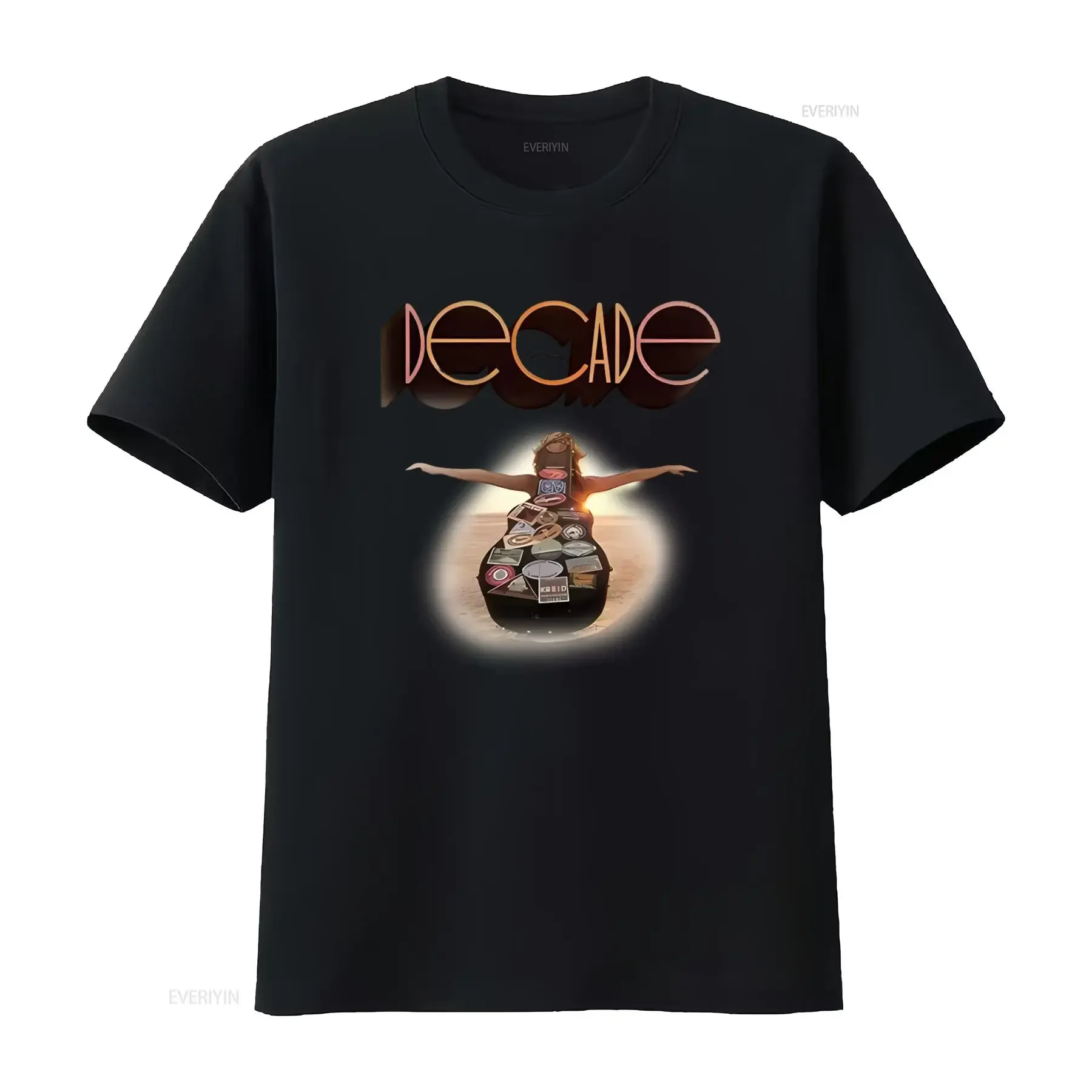 Neil Young Decade Vintage Wash Organic T Shirt Retro Music Print vintage Washed Unisex Stylish Slightly streetwear Breathable