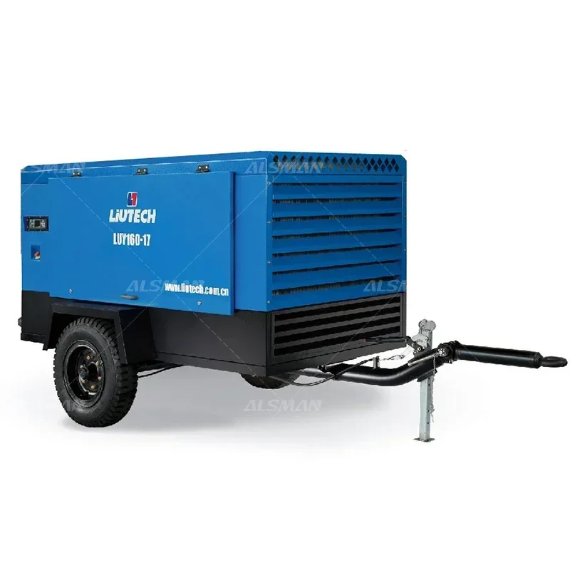 Liutech Atlas Copco LUY160 17bar 565 cfm 176 kw portable mobile compressor screw air compressor di esel compressor