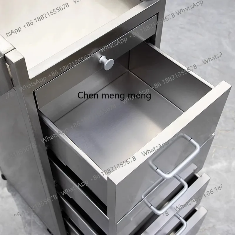 Discounts Barber shop cart tool cabinet Hair salon special tool cart care rack drawer mirror cabinet