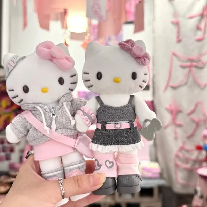 

НОВЫЙ мультяшный 15 см длинноногий Hello Kitty модные мягкие куклы рюкзак кулон свитер KT cat плюшевая кукла Ins брелок подарок