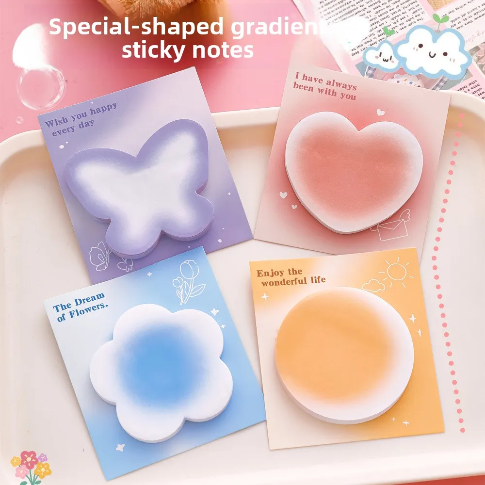 

12 Pcs Cute Special-shaped Memo Pad Student Message Notes Note Paper Tear and Sticky N Times Pasted Learning Stationery