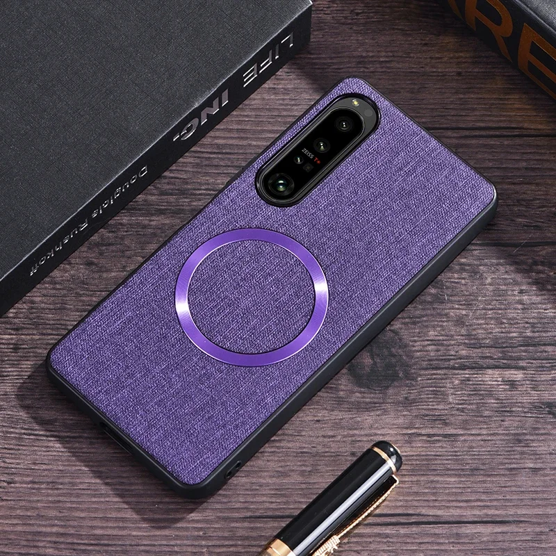 For Sony Xperia 1 VI 10Vi Case Luxury PU Magnetic Wireless Charging Protect Back Cover Case For Sony xperia 10 1 VI