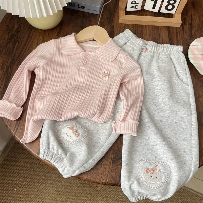 Spring Autumn Kids Pants Cute Loose Casual Pants Baby Sports Pants Children's Clothing Tights 5727