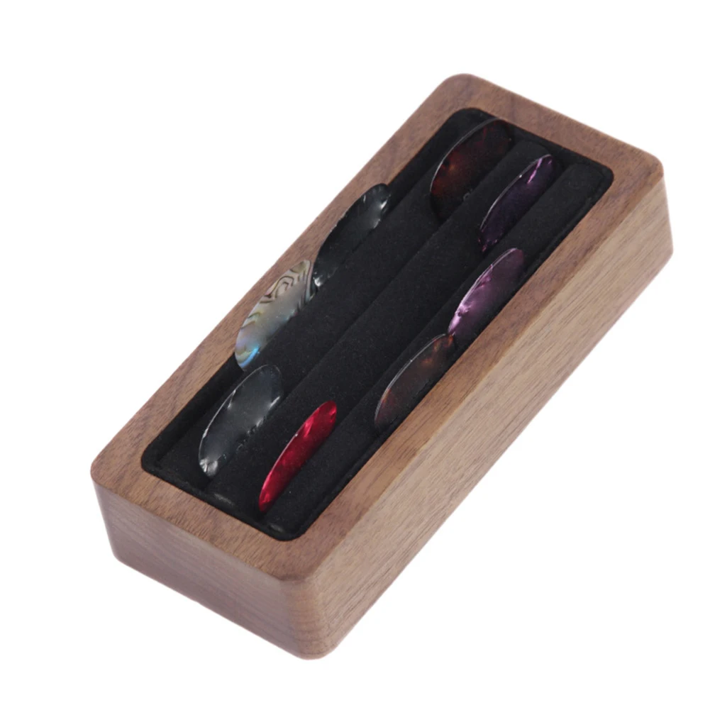 

Practical Guitar Picks Holder Guitar Pick Box Picks Holder Pick Box 12.5*5.5*2.5cm 1pc Black Store Decorations