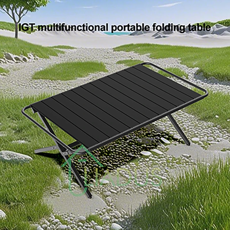 Camping Roll-Up Table Modular 3-Section Table Panel Foldable Portable Combination for Outdoor BBQ Picnic Multi-Functional Gear