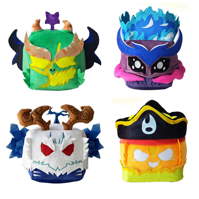 

New 20cm Blox Fruits Plush toys Square Box Pirate Shape Soft Stuffed Doll Game Model Collection Decoration Christmas Funny Gifts