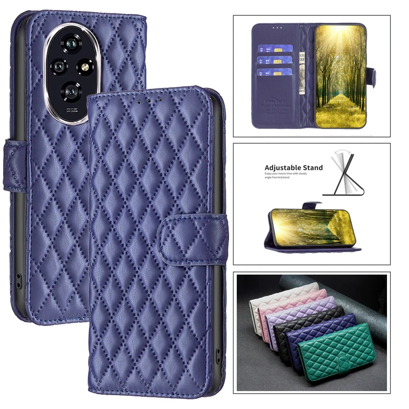 Leather Case Wallet Cover For Huawei Honor 200 Pro Honor200 Lite 5G 200Pro 200Lite 2024 Etui Stand Coque Flip Phone Protect Case