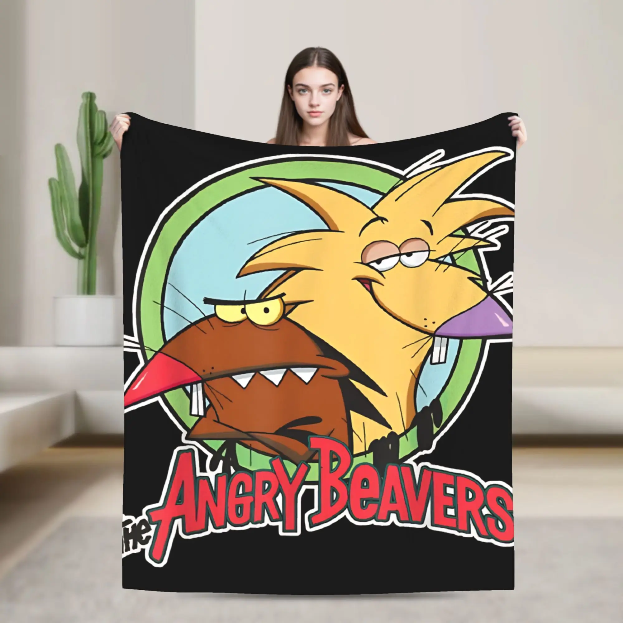 Angry Beavers Daggett & Norbert Feverish  Blankets Super Soft Coral Fleece Plush Cozy Gifts  Throw Blanket Rug Piece