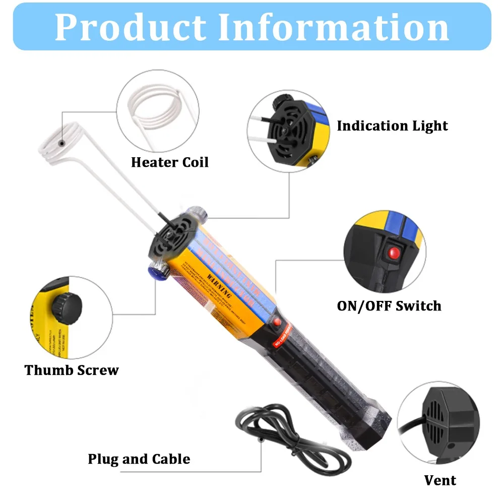 8 Coils 1000W Magnetic Induction Heater Kit Automotive 110V/220V Flameless Heat Induction Heating Machine Car Repair Tool