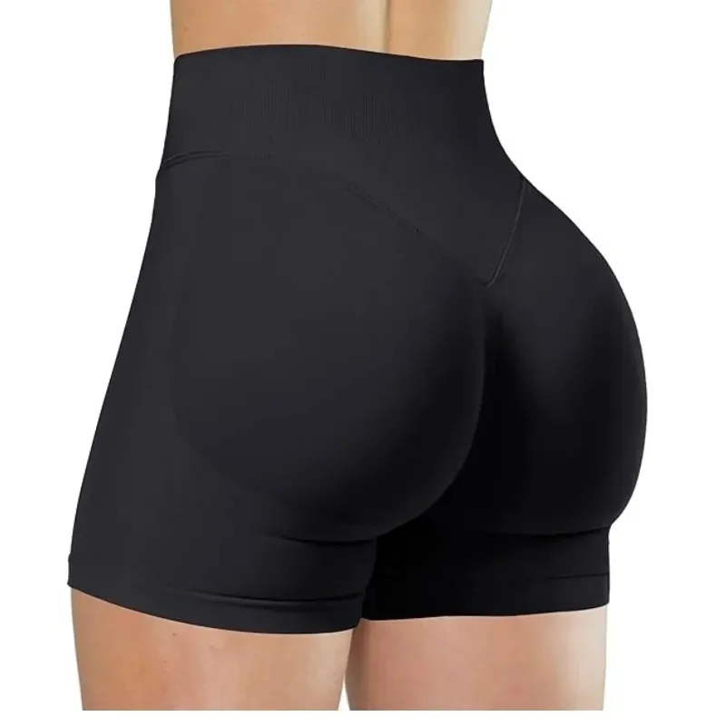 Women's Seamless High Waist Gym Shorts Butt Lifting Slim Fit High Elastic Yoga Shorts for Fitness Training Running & Cycling