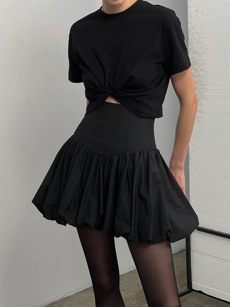 2026 Spring/Summer New Style High Waist Flower Bud Skirt Commuting Fashion Half length Skirt Waist Collection Short Skirt