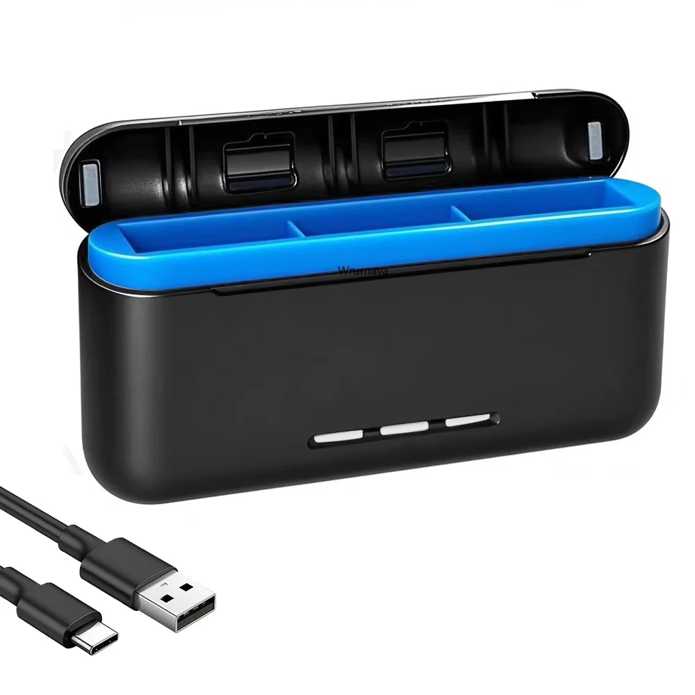 

3-way Battery Charger Storage Charging Box for GoPro Hero 9 10 11 12 Black Camera Accessory