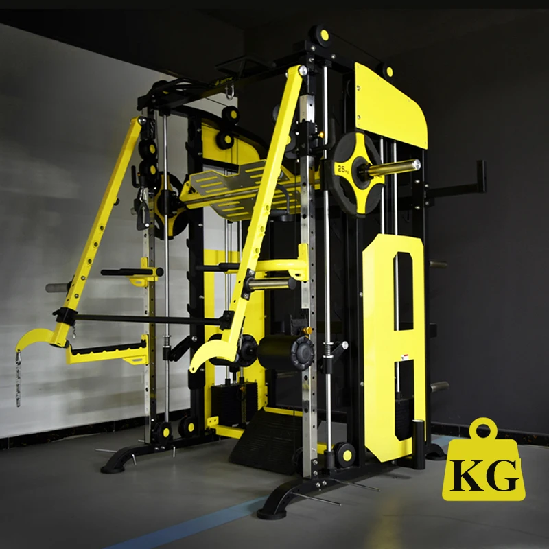 Bumblebee-Multifunctional Squat Weight Lift Bed, Sit-Up Plate, Smith Machine, Fitness Stand Gym, Commercial