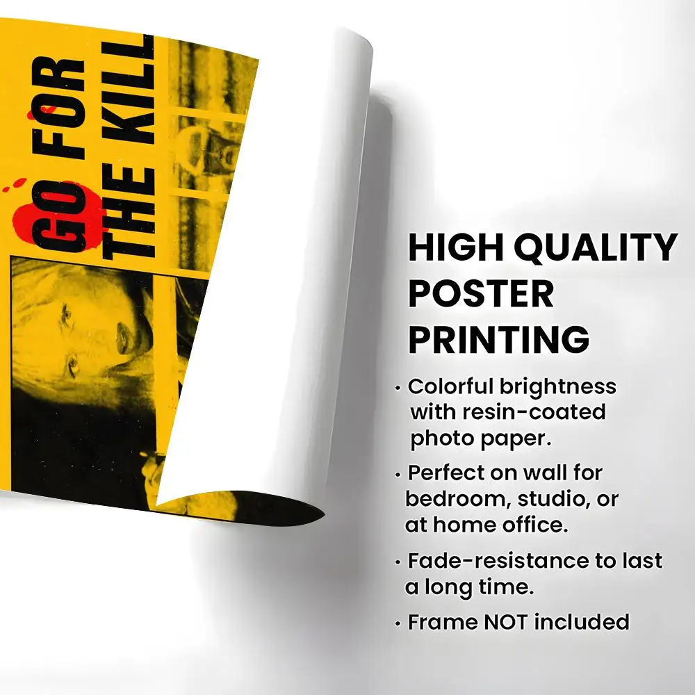 Movie Kill Bill Poster Self-adhesive Art Waterproof Paper Sticker Coffee House Bar Room Wall Decor