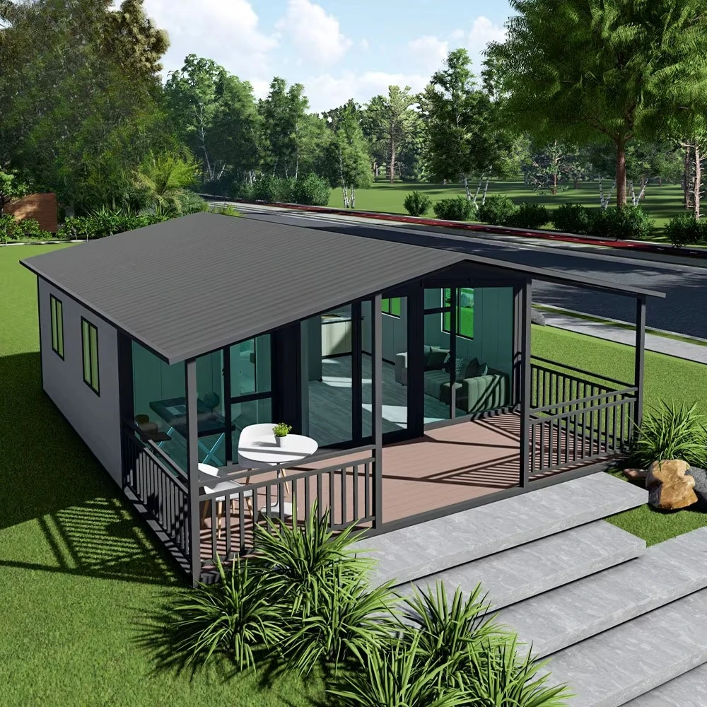 Customized Prefab Luxury Villa Expandable Container House Modern Design Granny Flat Portable Living Home With Bathroom Kitchen