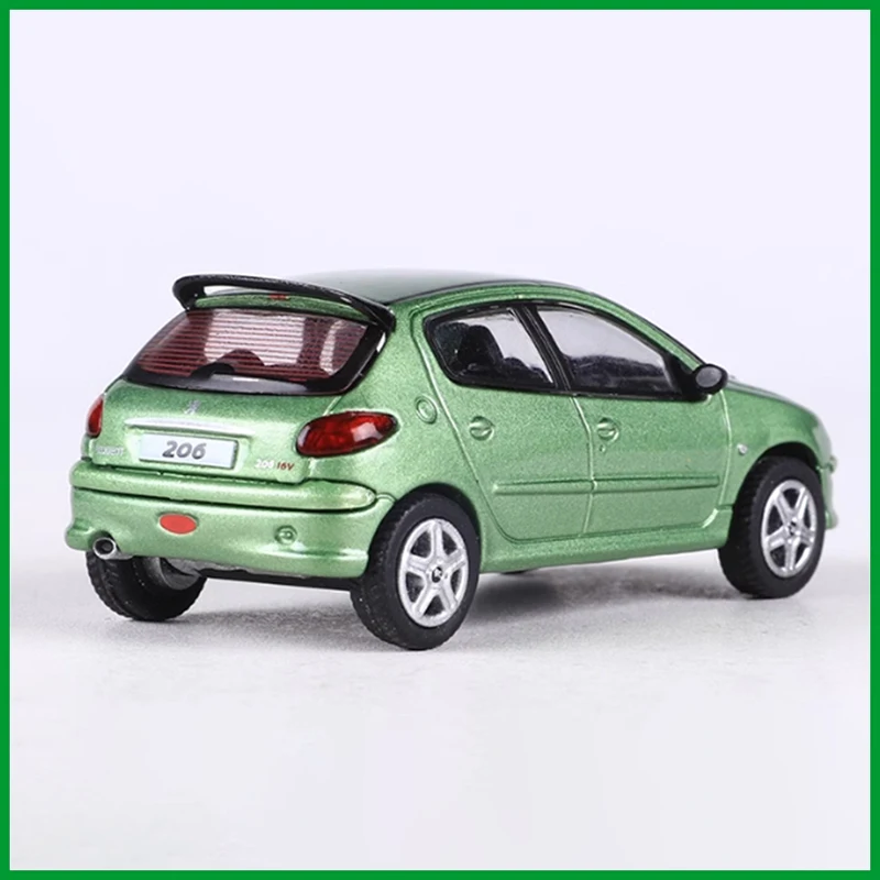 SHADOW 1:64 échelle Peug-206 5 portes alliage Simulation modèle de voiture Collection décoré cadeaux de vacances jouets Souvenir affichage statique