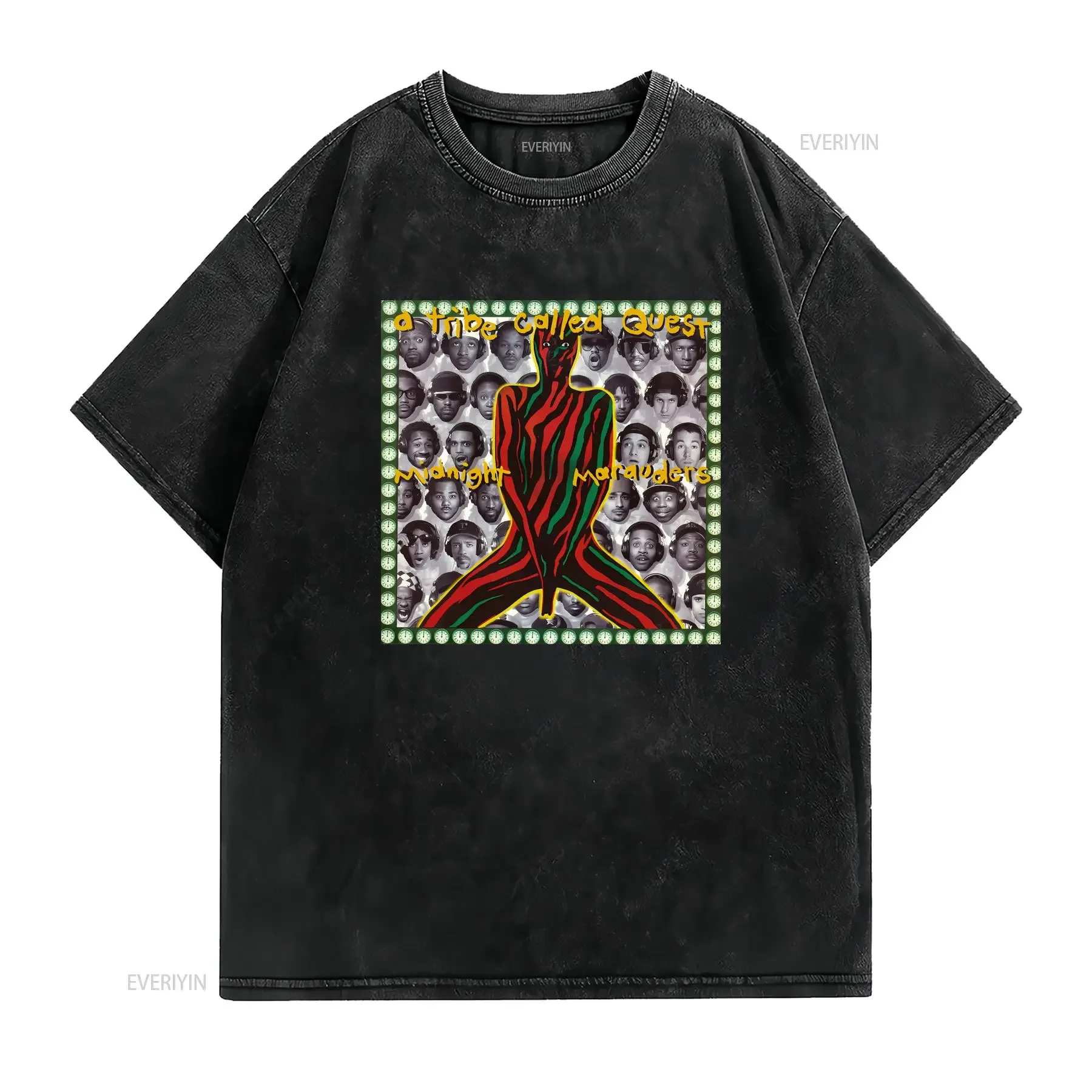 A Tribe Called Quest Midnight Marauders T Shirt vintage Washed Unisex Casual streetwear Versatile graphic designer clothes