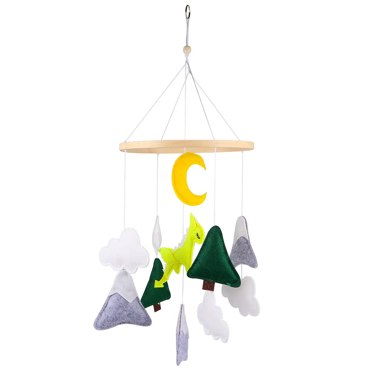 

Dinosaur Wind Chime Baby Bed Ornament Hanging Rattles Toy Premium Material Cartoon Design Educational Pacification Newborn Sleep