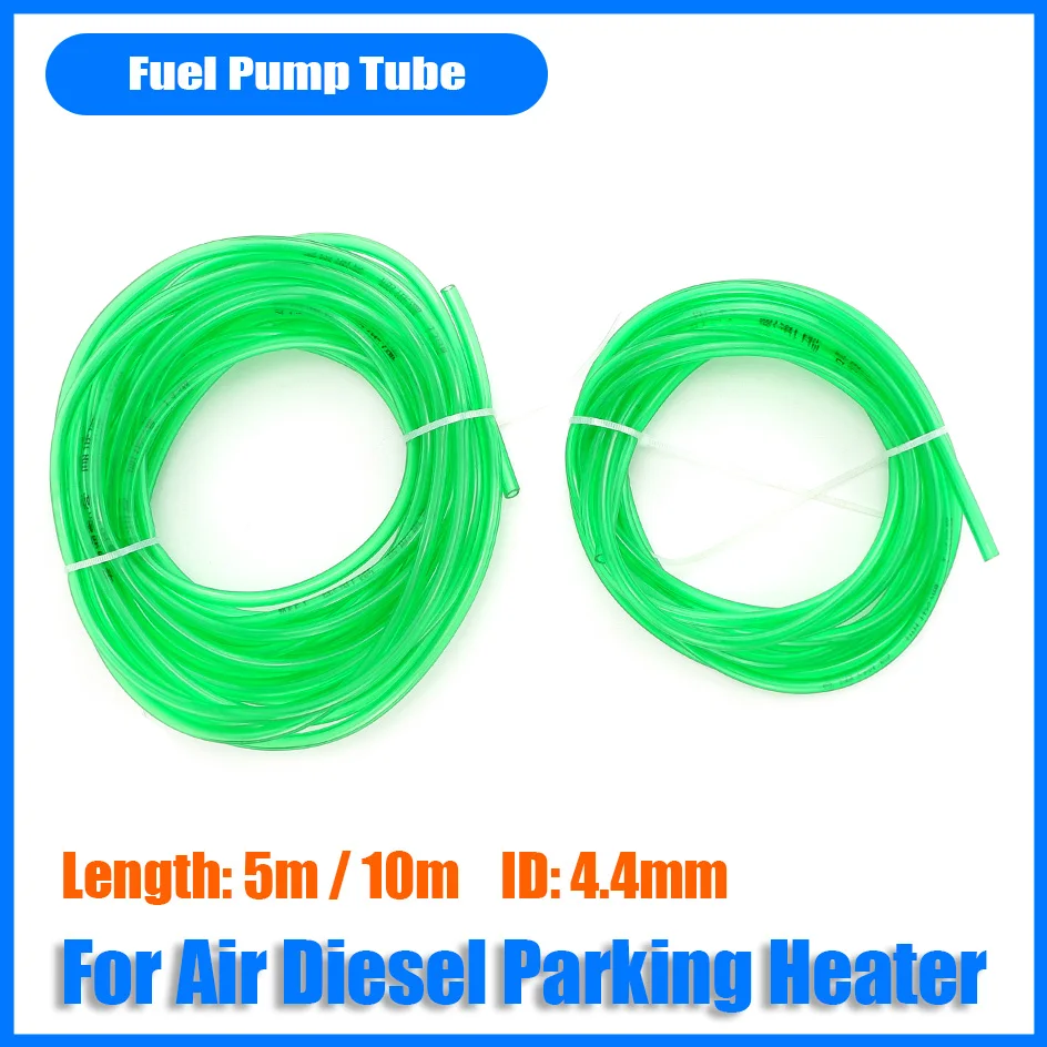 5M / 10M Oil Pump Fuel Pipe Hose Line Green 4.4mm Inner Diameter Air Diesel Heater Dedicated Tubing Quick Install For Car Truck