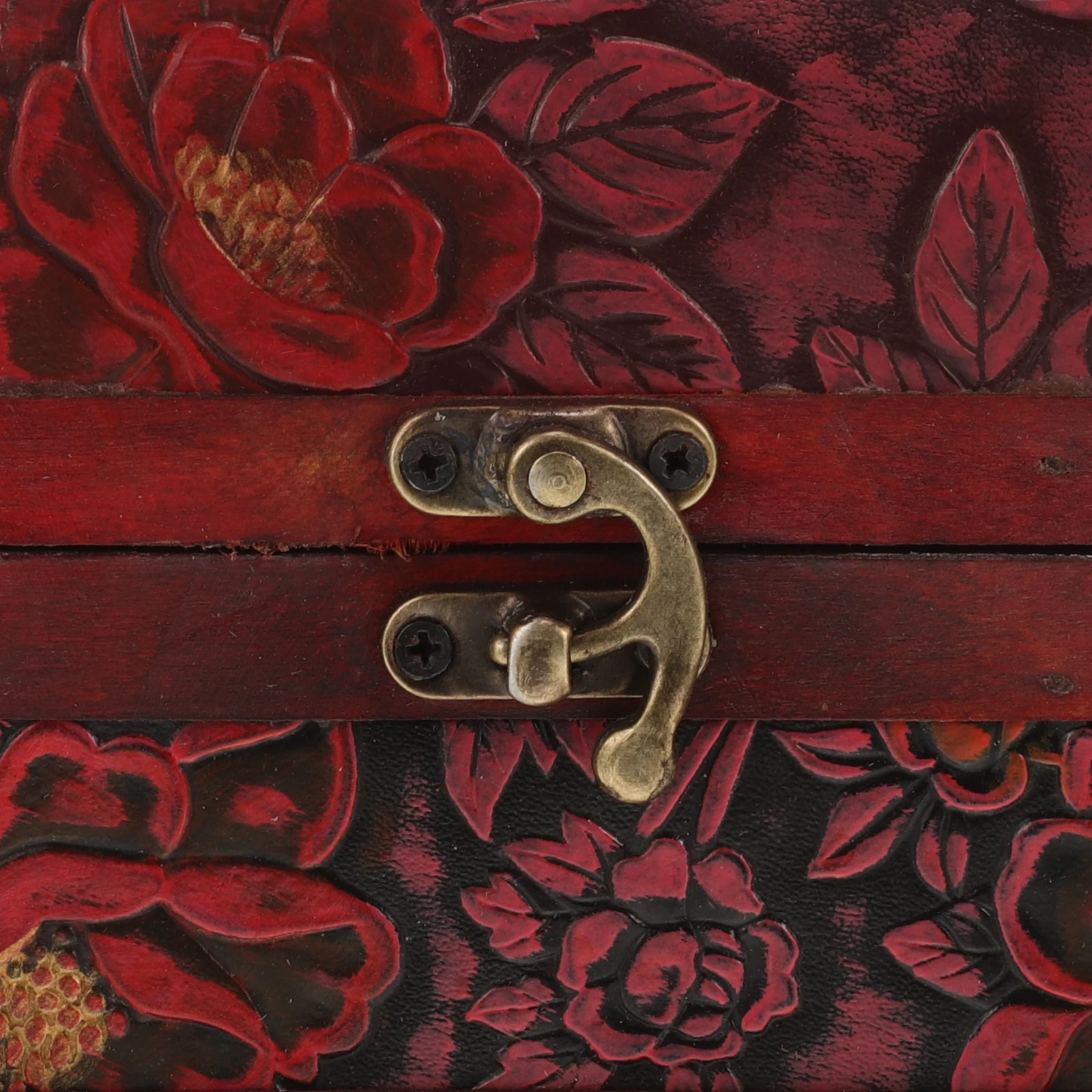 

Wooden Jewelry Box 20CM Floral Vintage Storage Container Keepsake Boxes Lids Organizer Case Small Bracelets Earrings Watches