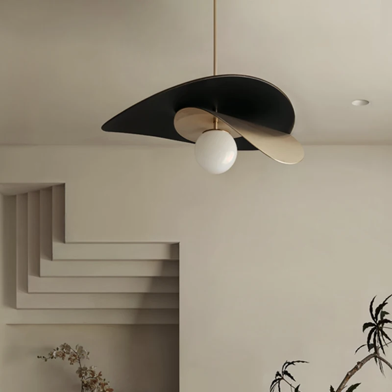Nordic Modern Minimalist Wabi Sabi Designer Hat LED Pendant Light Chandelier for Living Room Home Decor Lighting Fixture 2026