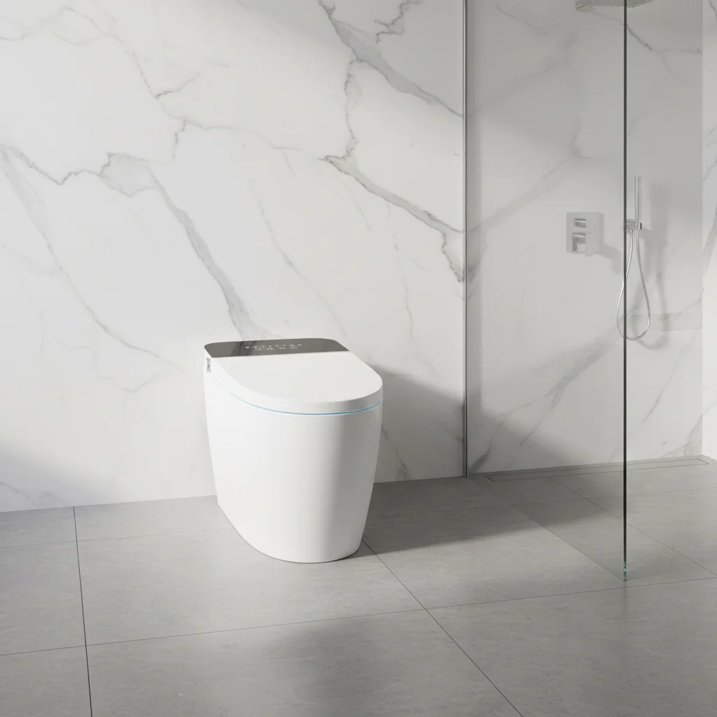 Chinese WC Ceramic Wall Hung Smart Toilet White Ivory 300mm S-Trap Drainage Remote Control 3.8L Flushing Automatic Deodorization view 5