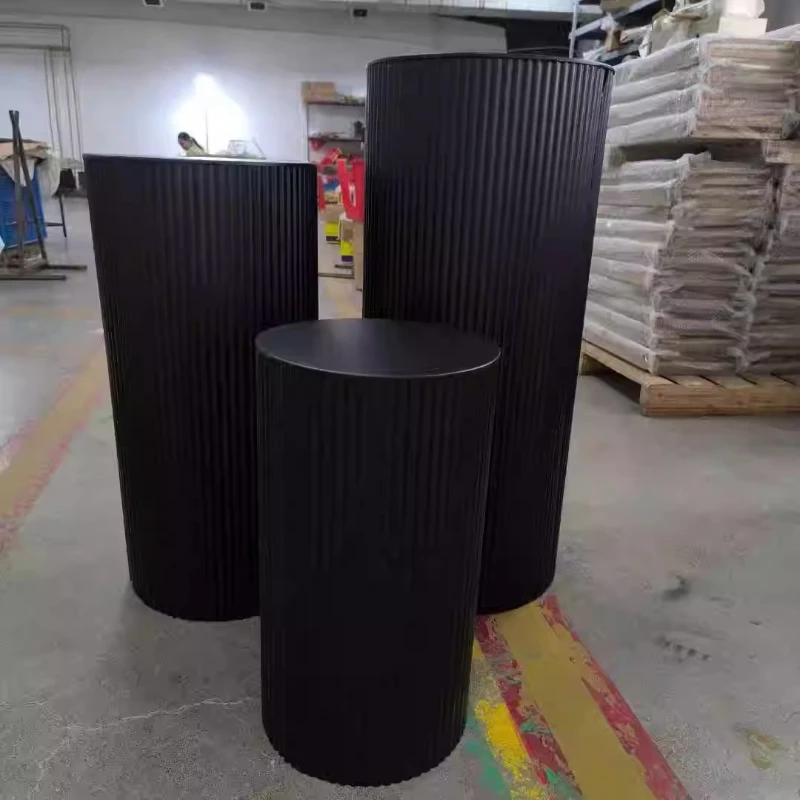 Black Food Gift Drinks Riser Cake Stand Flower Rack Candy Dessert Table Wedding Backdrop Store Window Props Column Gifts Holder