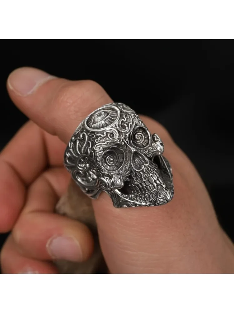 AliExpress ZHIXUN Gothic Punk Skull Design Jewelry Fashion Bicycle Ring for Halloween Motorcycles Concert Party Ring for Men Cool Gothic Gift Idea
