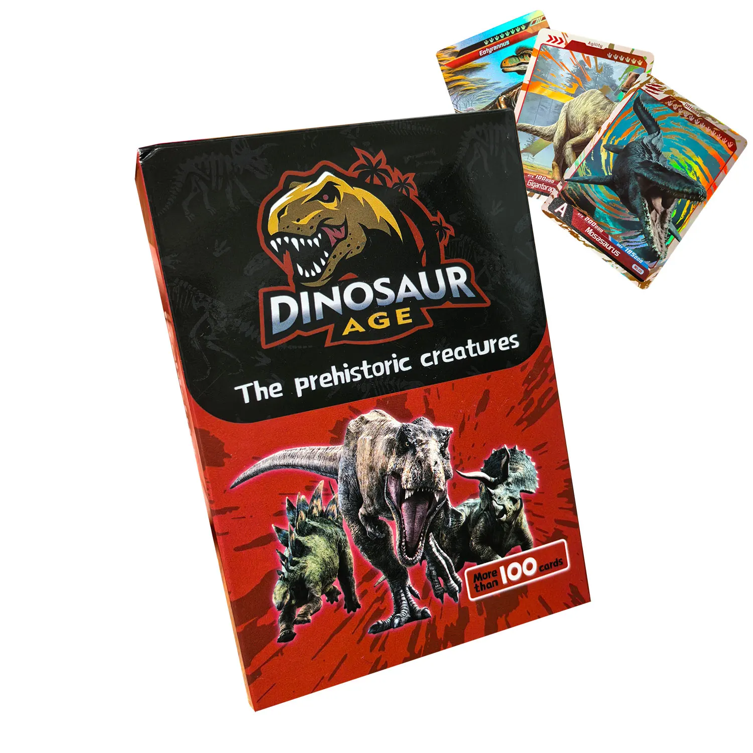 Dinosaur Age English Flashcards 100 Unique Cards Kids Cognitive Sight Words Cards Toddler Preschool Early Education Dinosaur Era
