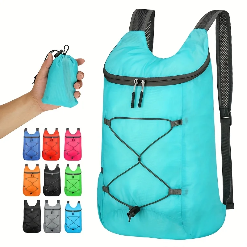 Mochila plegable ultraligera: mochila resistente para deportes al aire libre, camping y ciclismo. Unisex y perfecto para viajar!