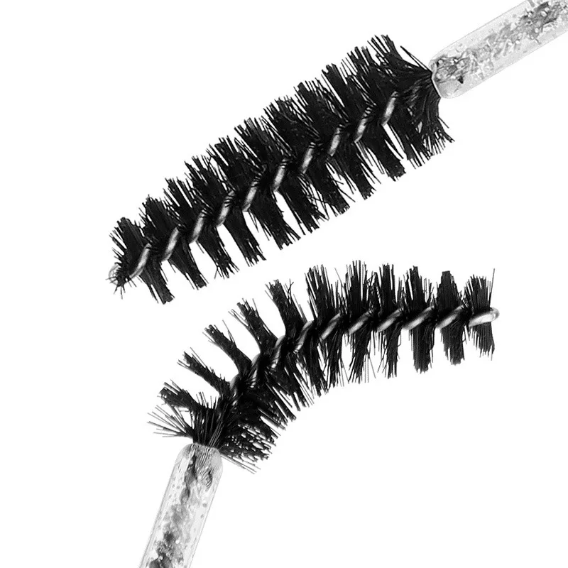 50/100 個黒/ピンク/白使い捨てマスカラワンドまつげブラシポータブル旅行用まつげエクステンションメイクアップツール