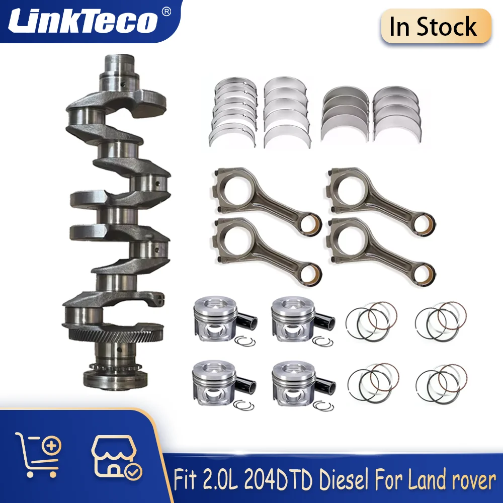 

Crankshaft Set Main Bearing&Conrod Bearing Conrod&Piston Set Fit 2.0L 204DTD Diesel For 14-23 Jaguar Land Rover Range Rover 2.0