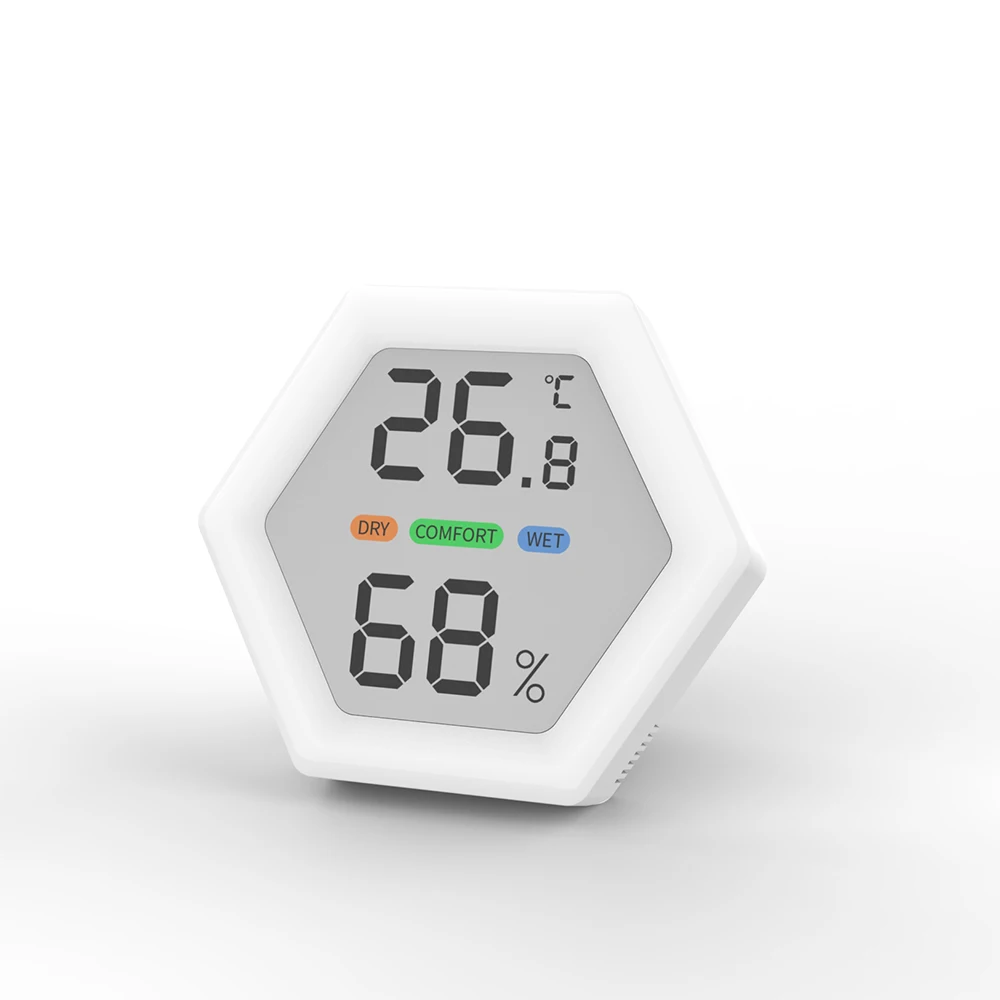 Layar LCD ABS Digital Mini Indoor Outdoor Hygrometer Monitor Sensor Termometer Kelembaban