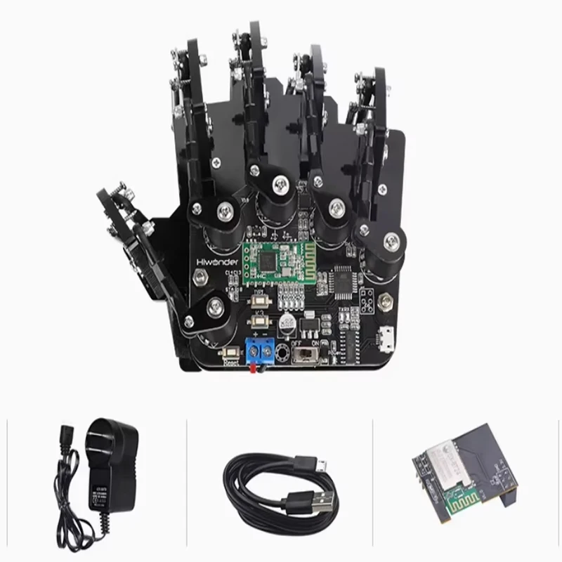 RC Robot Hand Wearable Mechanical Glove Wireless Somatosensory Controller Educational Robot for Programmable Robot Hand Fingers