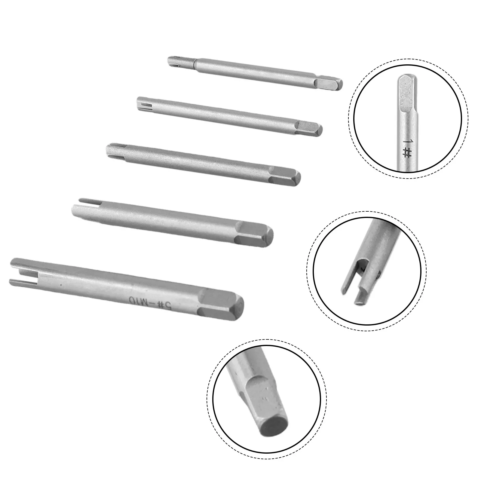 5Pcs M4-M10 Broken Tap Extractor Damaged Screw Remover Guide Portable Tapper Electric Drill Bit Remover Tool Wrench Set