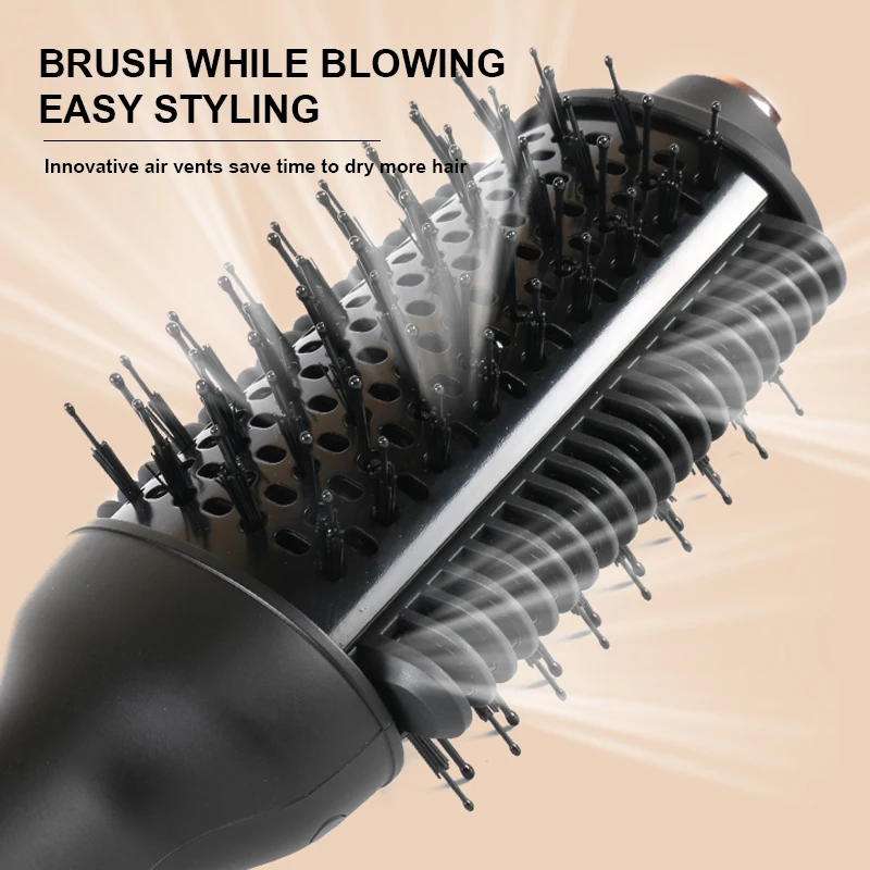 New Product One Step 2 in 1 Hair Straightener Hair Dryer Hot Air Styler Smooth Blowout Dry Brush With PTC Heating Comb for Salon